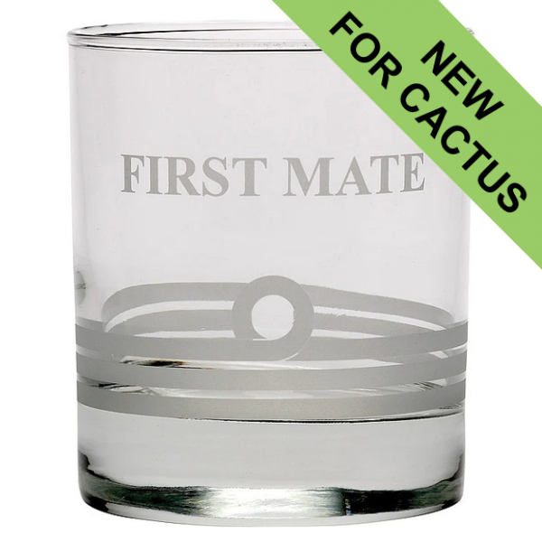 Nauticalia Glass Whisky Tumbler -  First Mate - 260ml