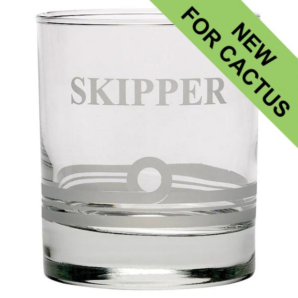 Nauticalia Glass Whisky Tumbler - Skipper - 260ml