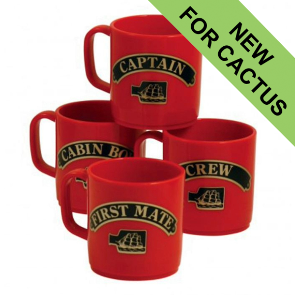 Nauticalia 6102 Unbreakable Mugs - Stackable - 4-Pack - Red - 245ml