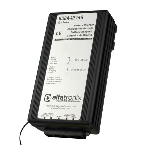 Alfatronix Ici24-12-144 Dc-dc Intelligent Battery Charger - 24vdc To 12vdc - 12a