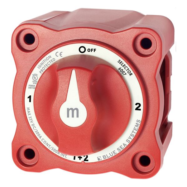BlueSea M Series Battery Selector Switch - Red