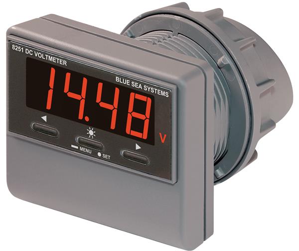 Blue Sea Digital Voltmeter Dc W/alarm