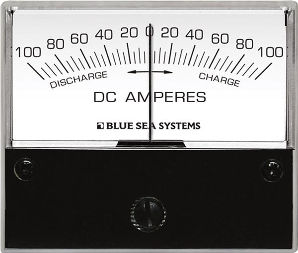 Blue Sea Analog Ammeter Dc 100-0-100 2.75inch