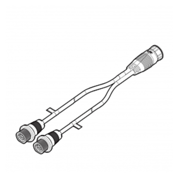 Humminbird 14 M SILR Y - Mega & Non-Mega SI Left / Right Splitter Cable for Solix / Onix - 14-Pin