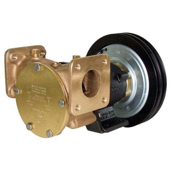 Jabsco 50220-0011 Clutched Bilge Pump - Bronze - Twin A Pulley - 1.5in Flanged Ports - 12V