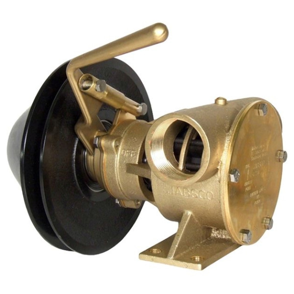 Jabsco 51200-2011 Manual Clutched Bilge Pump - Bronze - Single A/B Pulley - 1.5in BSP Ports