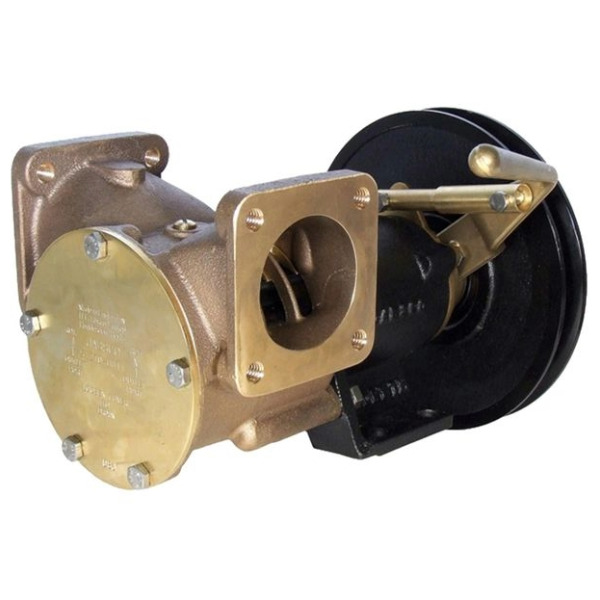 Jabsco 51270-0011 Manual Clutched Bilge Pump - Bronze - Single A/B Pulley - 2in Flanged Ports