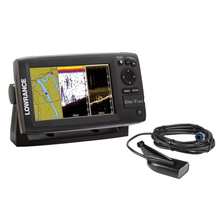 LOWRANCE ELITE-7 COMBO BLANK SD WITH XDCR 50/200 455/800