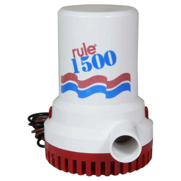 Rule 02-6 1500 Submersible Bilge Pump - 94 LPM - 28mm Outlet - 12V