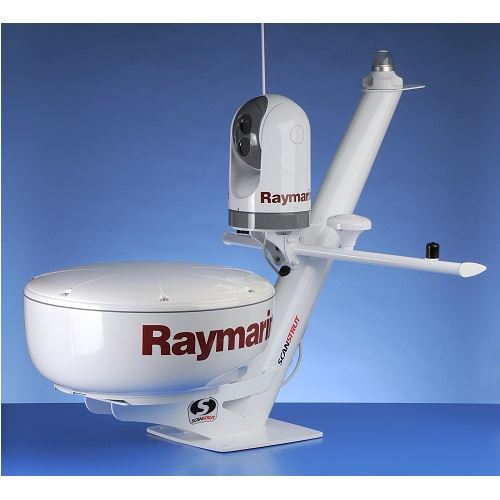 Scanstrut PTM-R1-S40 Tapered mast for lights cameras GPS/ VHF antenna + 40cm satcom + Raymarine / Garmin / Navico BR24 radome
