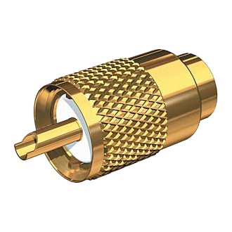 Gold Plated Pl259 Connector - Rg8/au & Rg213 Cable
