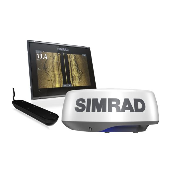 Simrad GO9 XSE With Transom Active Imaging 3 in 1 Transducer & Halo 20+ Radar