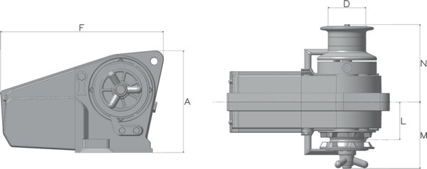 Lofrans Cayman Windlass Dimensions