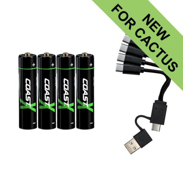 Coast ZX Rechargeable AAA Batteries - 4-Pack