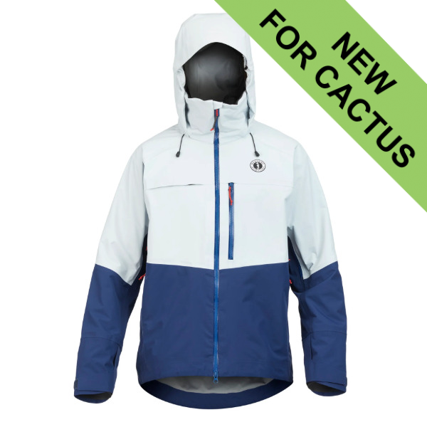 Mustang Mens Taku Elite Jacket - Pebble Grey / Neptune Navy - X-Large