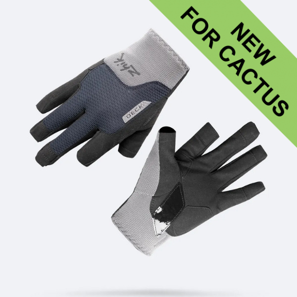 Zhik Deck Gloves - Full Finger - Unisex - Grey - Sizes M to XXL