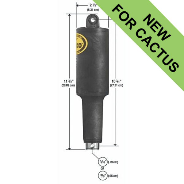 Lenco 101 XD Trim Tab Actuator - 2-1/4in / 5.715cm Stroke - 5/16 / 3/8in Mount - 12V
