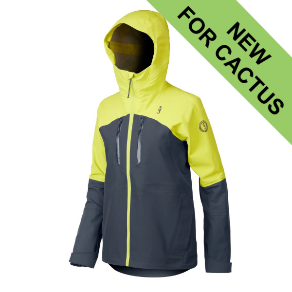 Mustang Womens Taku Waterproof Jacket - Admiral Grey / Mahi Yellow - X-Large