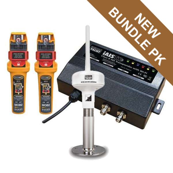Digital Yacht iAISTXPL+ Class B+ Wireless And NMEA 2000 Transponder + GV30 Antenna + 2 x MOB2 Bundle Pack
