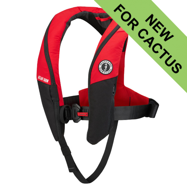 Mustang Atlas 190 DLX Pro Sensor Automatic Life Jacket - Red / Black