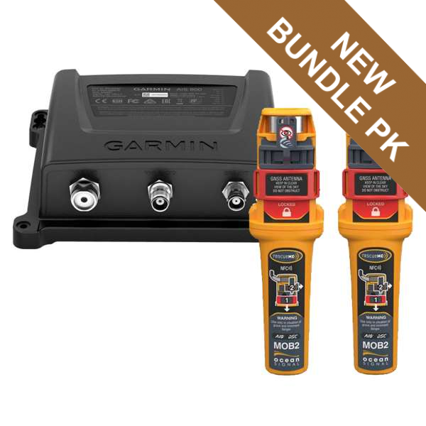 Garmin AIS 800 AIS Transponder + 2 Ocean Signal RescueMe MOB2 Bundle Pack