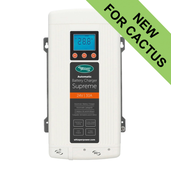 Whisper Power Supreme Battery Charger - 24V/30A - UK Socket