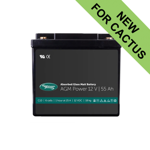 Whisper Power AGM Battery - 12V / 55Ah