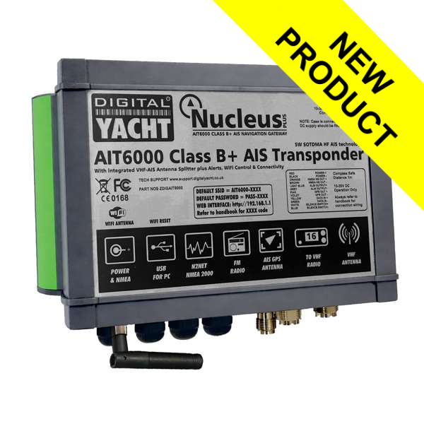 Digital Yacht AIT6000 Class B+ AIS Transponder With SPAIS Satellite Tracking Digital Yacht AIT6000 Class B+ AIS Transponder With SPAIS Satellite Tracking