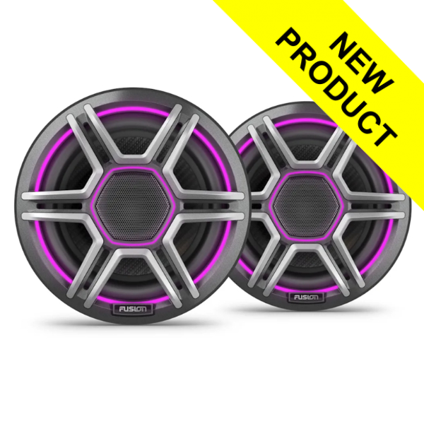 Fusion AP-FL65SPG Apollo LED Marine Speakers - 6.5inch / 300W - Sports Grey - Pair Fusion AP-FL65SPG Apollo LED Marine Speakers - 6.5inch / 300W - Sports Grey - Pair
