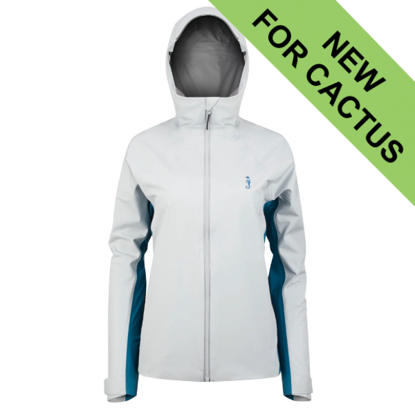 Mustang Womens Callan Waterproof Jacket - Mid Grey - Ocean Blue - X-Large Mustang Womens Callan Waterproof Jacket - Mid Grey - Ocean Blue - X-Large