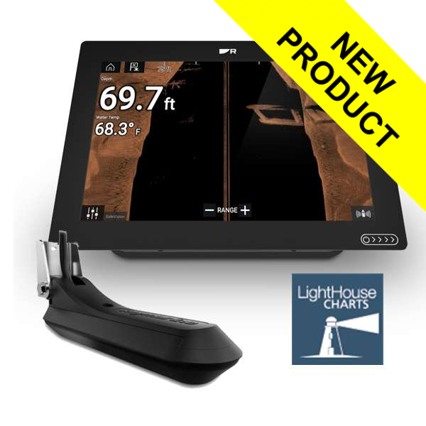 Raymarine AXIOM+ 12 RV MFD With Integrated RealVision 3D Sonar and RV-100 Transducer and LightHouse Download Chart