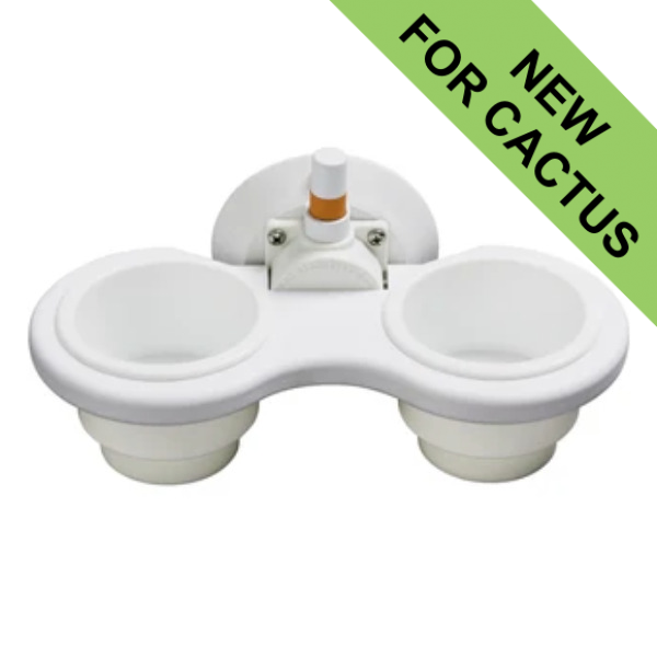 SeaSucker Vertical Vacuum Cup Holder - 2-Cups - White SeaSucker Vertical Vacuum Cup Holder - 2-Cups - White