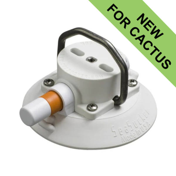 SeaSucker Vacuum Mount c/w Flat-Top S/Steel D-Ring - 4.5 Inch / 11cm - White SeaSucker Vacuum Mount c/w Flat-Top S/Steel D-Ring - 4.5 Inch / 11cm - White