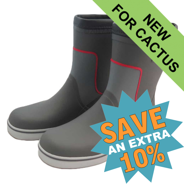 Maindeck Short Grey Rubber Boots - Size 9.5