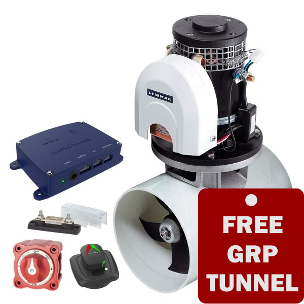 Lewmar 185TT 3KW 12V Electric Bow Thruster Kit With GEN2 Control Pad