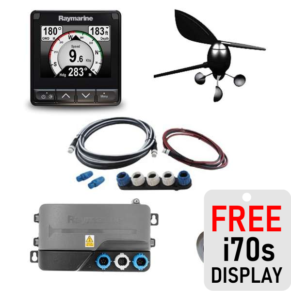 Raymarine i70s System Pack (Wind/Depth/Speed) With 3M Cable Kit