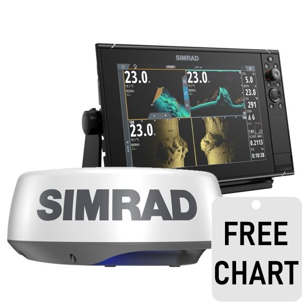 Simrad NSS12 evo3s 12 Inch MFD With World Base Map And Halo 20+ Radar Bundle