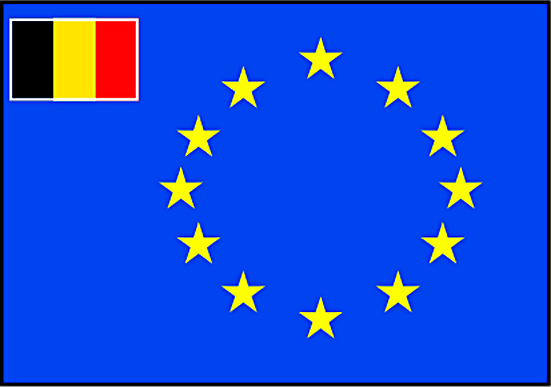 Talamex Europ Flag Belgium 20X30