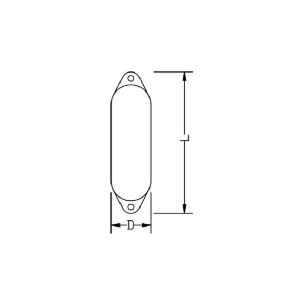 Anchor Marine Standard Fenders - A0111WH - 31 x 91 (13 x 36) - White - Image 2