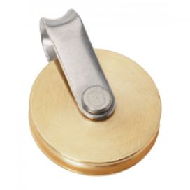 Barton Wire Rope Block Brass Fixed Eye 45mm