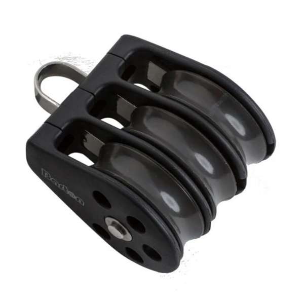 Barton Size 3 Plain Triple Pulley Block with Fixed Eye