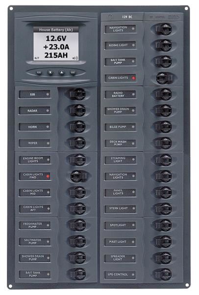 BEP 12v Dc Circuit Breaker Panel 28 Way Millennium Vert (M28-DCSM)