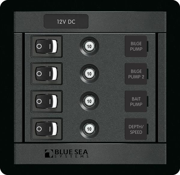 Blue Sea 360 Dc Circuit Breaker Panel 4 Pos