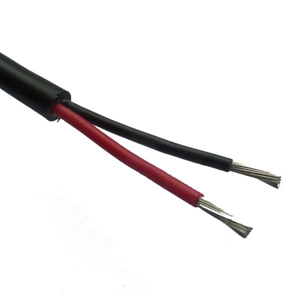 Tinned 2 Core (Red/Black) 21/0.30 1.5mm2 30M - Black