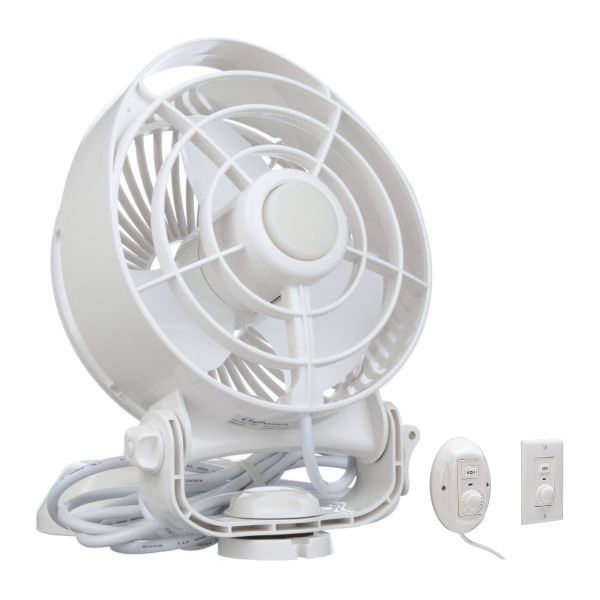 Caframo Maestro Fan Remote Controlled Fan c/w Dual LED Light - White