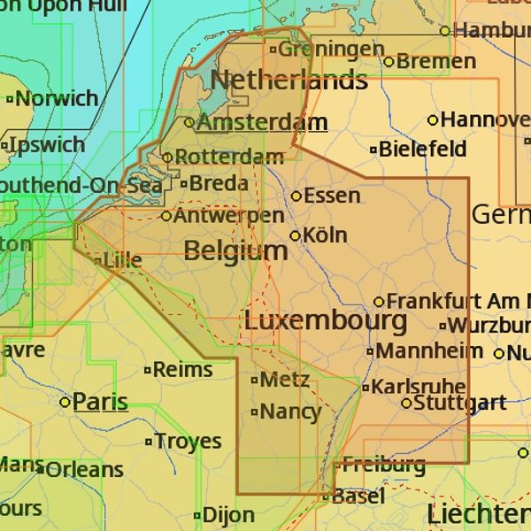 C-MAP Max-N+ Wide EN-Y076 Belgium Inland and River Rhein - SD Card