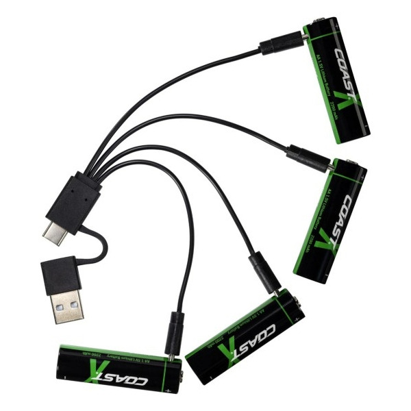 Coast ZX Rechargeable AA Batteries - 4-Pack