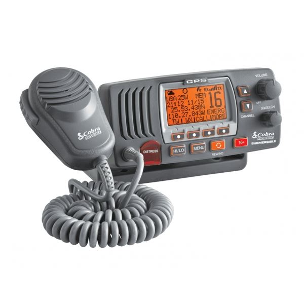 Cobra F77 Fixed VHF Marine Radio With GPS (Black)