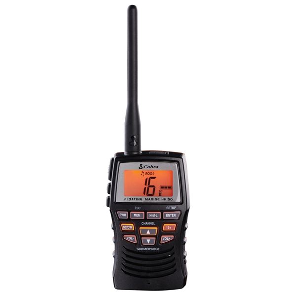 Cobra HH150 Floating Waterproof Handheld VHF Marine Radio