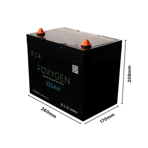 Foxygen 105Ah Lithium Battery with Bluetooth & Heating - Image 2